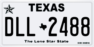 TX license plate DLL2488