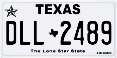 TX license plate DLL2489