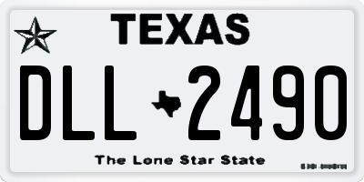 TX license plate DLL2490
