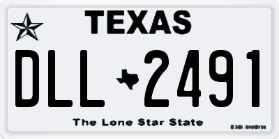 TX license plate DLL2491