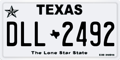 TX license plate DLL2492
