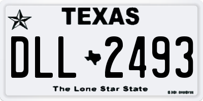 TX license plate DLL2493