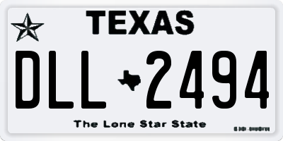 TX license plate DLL2494