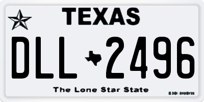 TX license plate DLL2496