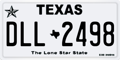 TX license plate DLL2498