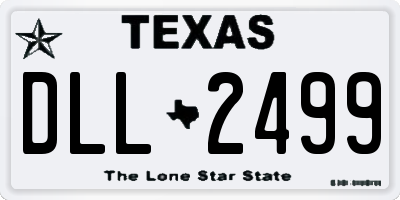 TX license plate DLL2499