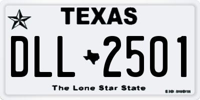 TX license plate DLL2501