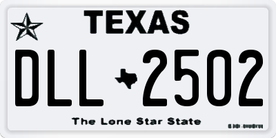 TX license plate DLL2502
