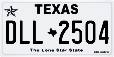 TX license plate DLL2504