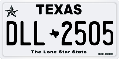 TX license plate DLL2505