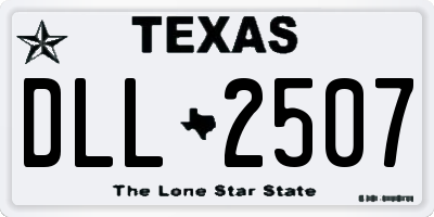 TX license plate DLL2507