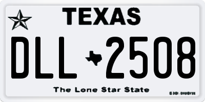 TX license plate DLL2508