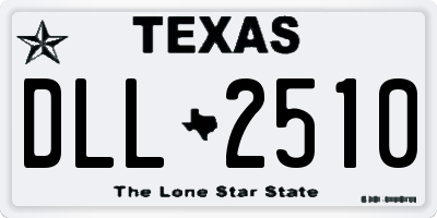 TX license plate DLL2510