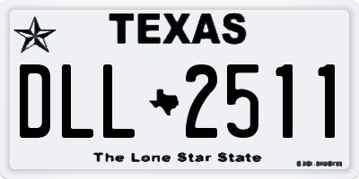 TX license plate DLL2511