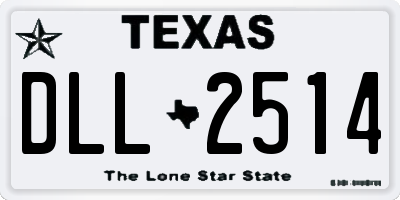 TX license plate DLL2514