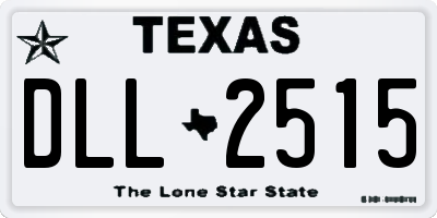 TX license plate DLL2515