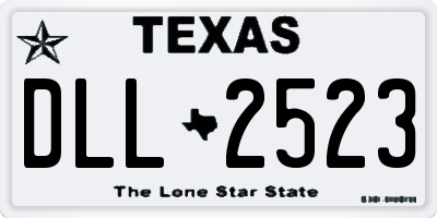 TX license plate DLL2523