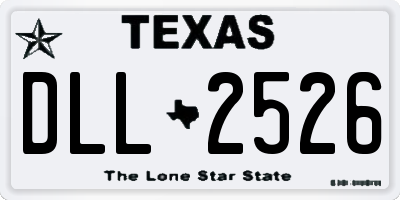TX license plate DLL2526