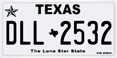 TX license plate DLL2532