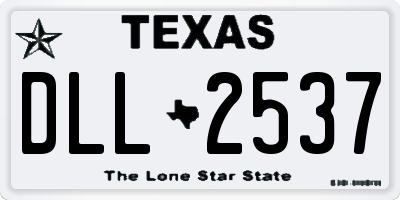 TX license plate DLL2537