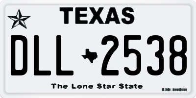 TX license plate DLL2538