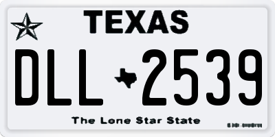 TX license plate DLL2539