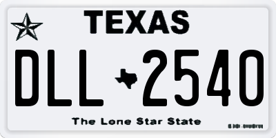 TX license plate DLL2540