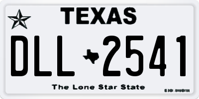 TX license plate DLL2541