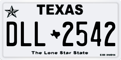 TX license plate DLL2542