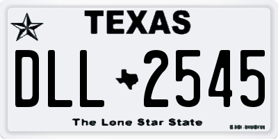 TX license plate DLL2545