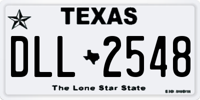 TX license plate DLL2548