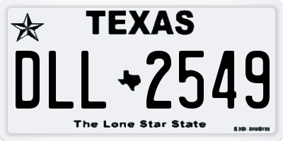 TX license plate DLL2549