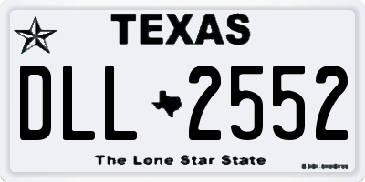 TX license plate DLL2552