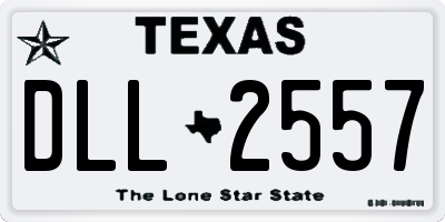 TX license plate DLL2557