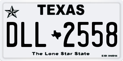 TX license plate DLL2558