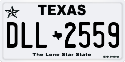 TX license plate DLL2559