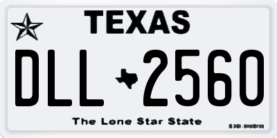 TX license plate DLL2560
