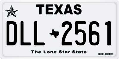 TX license plate DLL2561