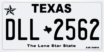 TX license plate DLL2562