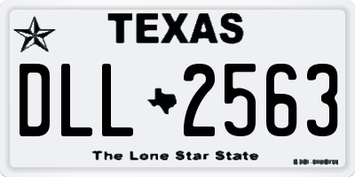TX license plate DLL2563