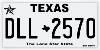 TX license plate DLL2570