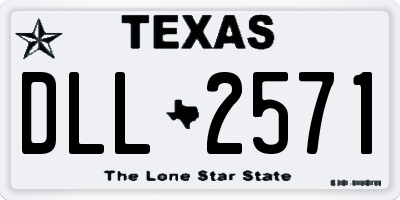 TX license plate DLL2571