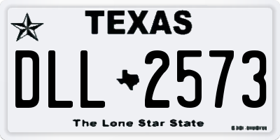 TX license plate DLL2573
