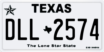 TX license plate DLL2574