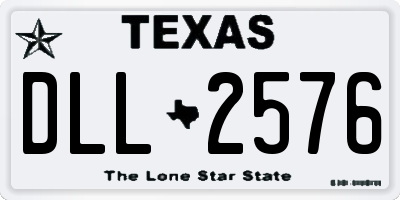 TX license plate DLL2576