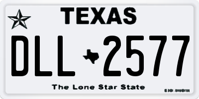 TX license plate DLL2577