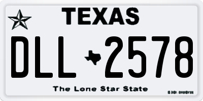 TX license plate DLL2578