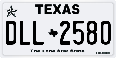 TX license plate DLL2580