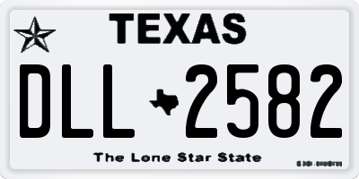 TX license plate DLL2582