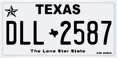 TX license plate DLL2587
